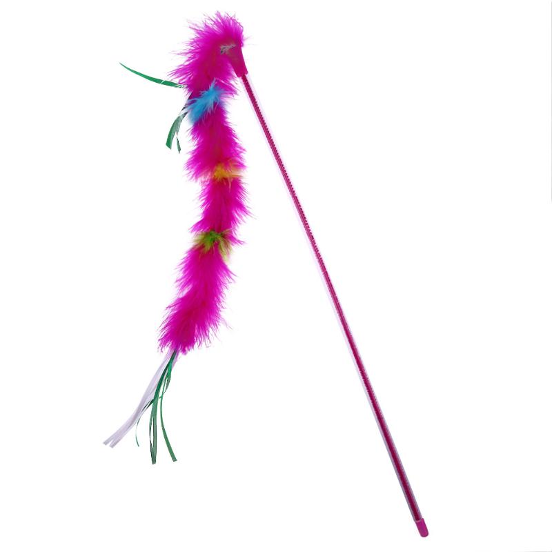 Cute Colorful Rod Teaser Wand Cat Toys