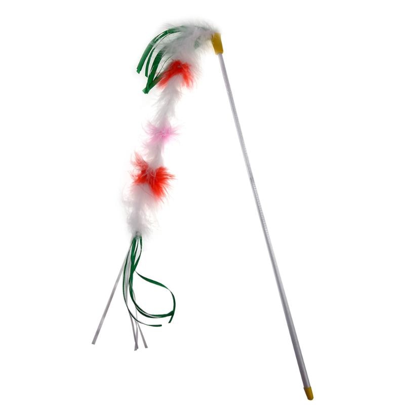 Cute Colorful Rod Teaser Wand Cat Toys