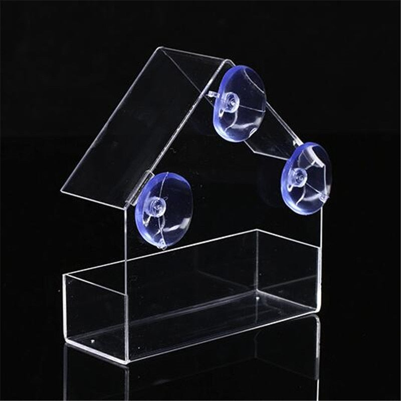 Acrylic Transparent Bird Feeder Window Viewing Bird Feeders