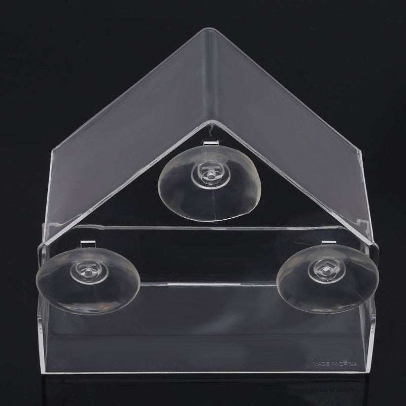 Acrylic Transparent Bird Feeder Window Viewing Bird Feeders
