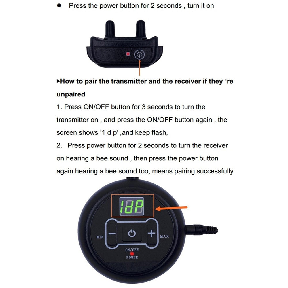 500m Wireless Dog Electric Fence Waterproof Rechargeable Dogs Collar