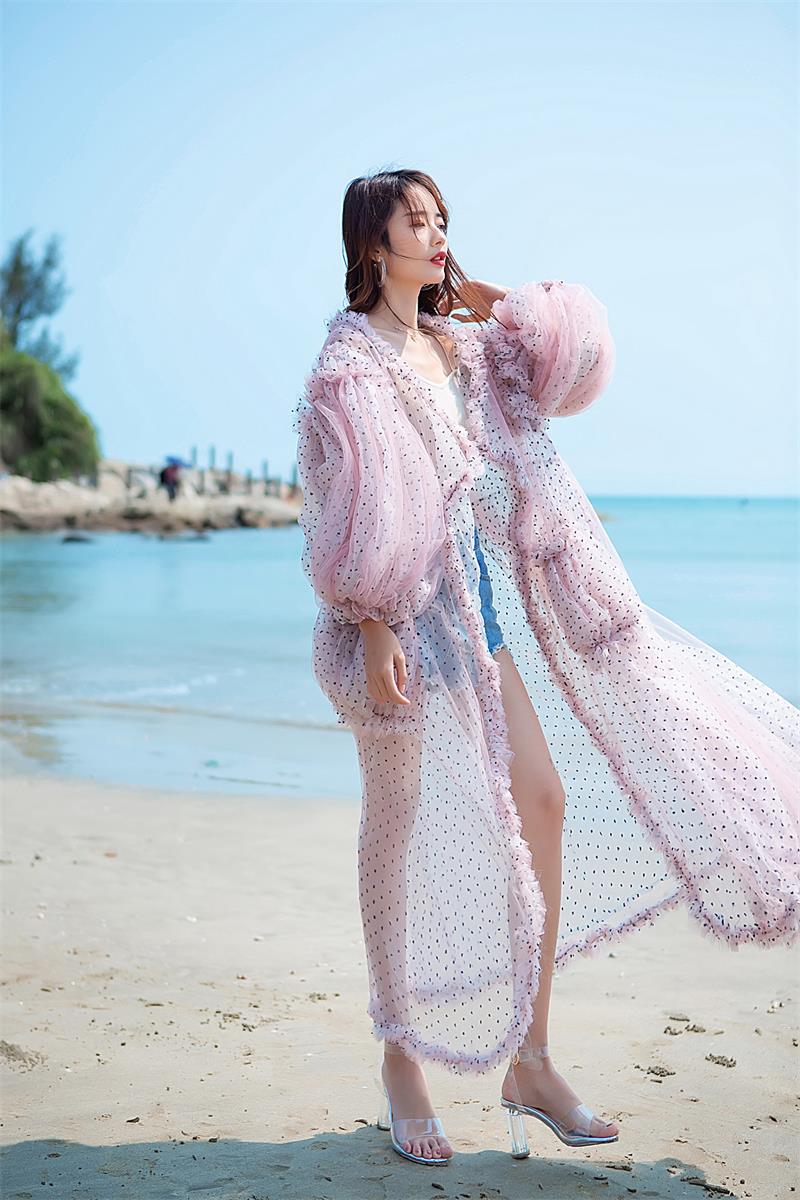 Trendy Summer Transparent Puff Sleeve