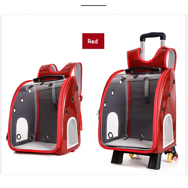 Pet Dog Breathable Outdoor Carrier Trolley Stroller