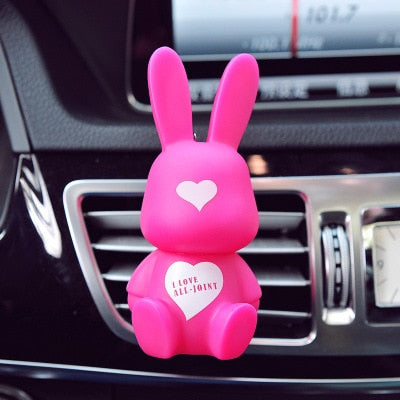 Baby Rabbits Cute Car Accessories Interior Woman Burst Eye Rabbit Doll Car Air-conditioning Outlet Perfume Clip Auto Ornament Gift