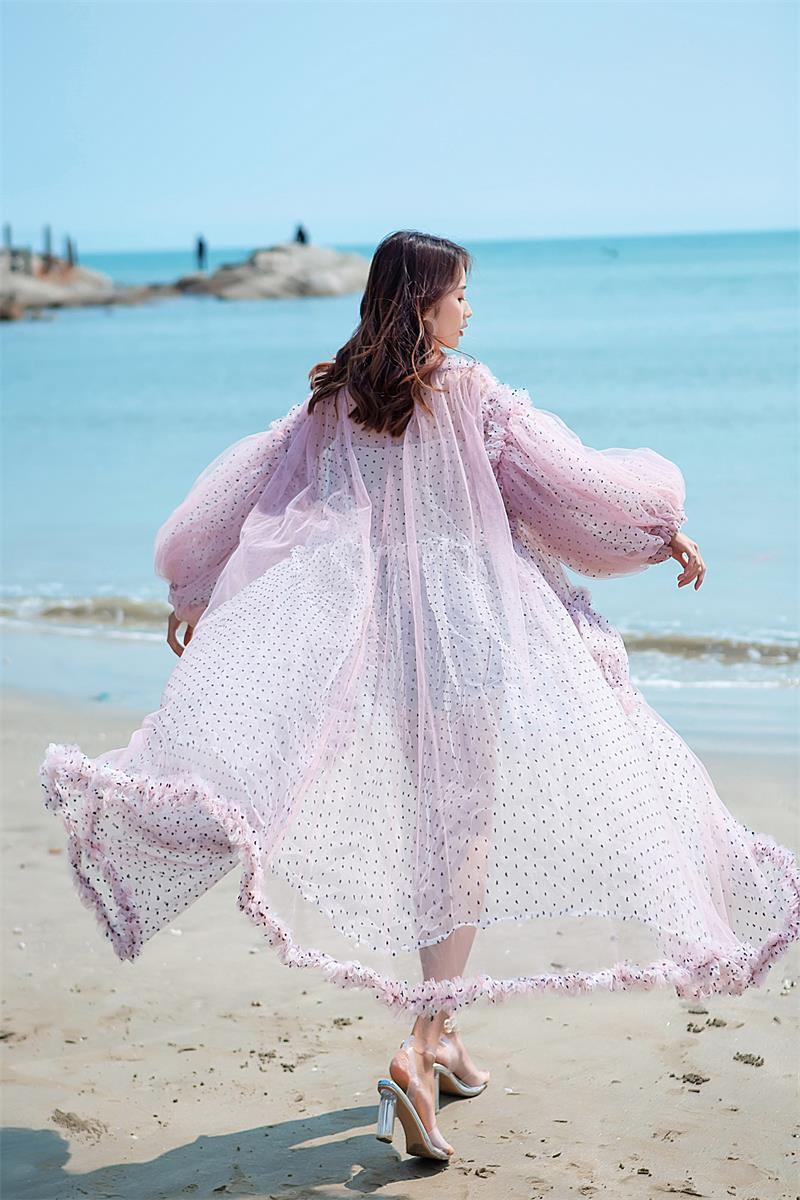 Trendy Summer Transparent Puff Sleeve