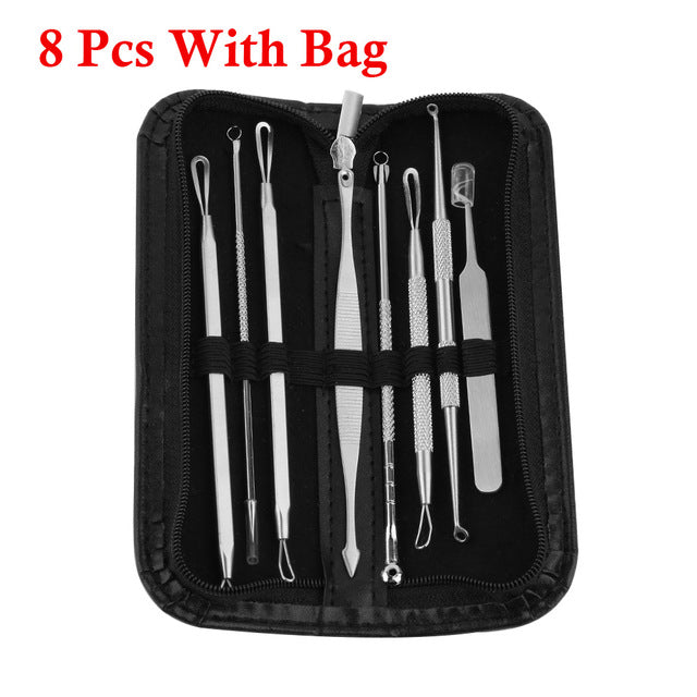 1 Set Stainless Steel Extractor Blackhead Remover