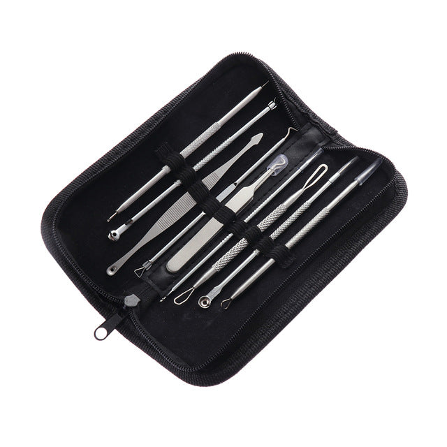 1 Set Stainless Steel Extractor Blackhead Remover