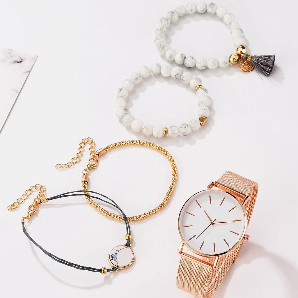 Ladies Watch Set of 5 Pieces