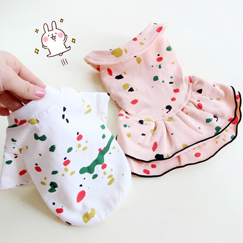 Spring & Autumn Pet Graffiti Dress