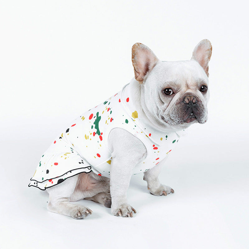 Spring & Autumn Pet Graffiti Dress