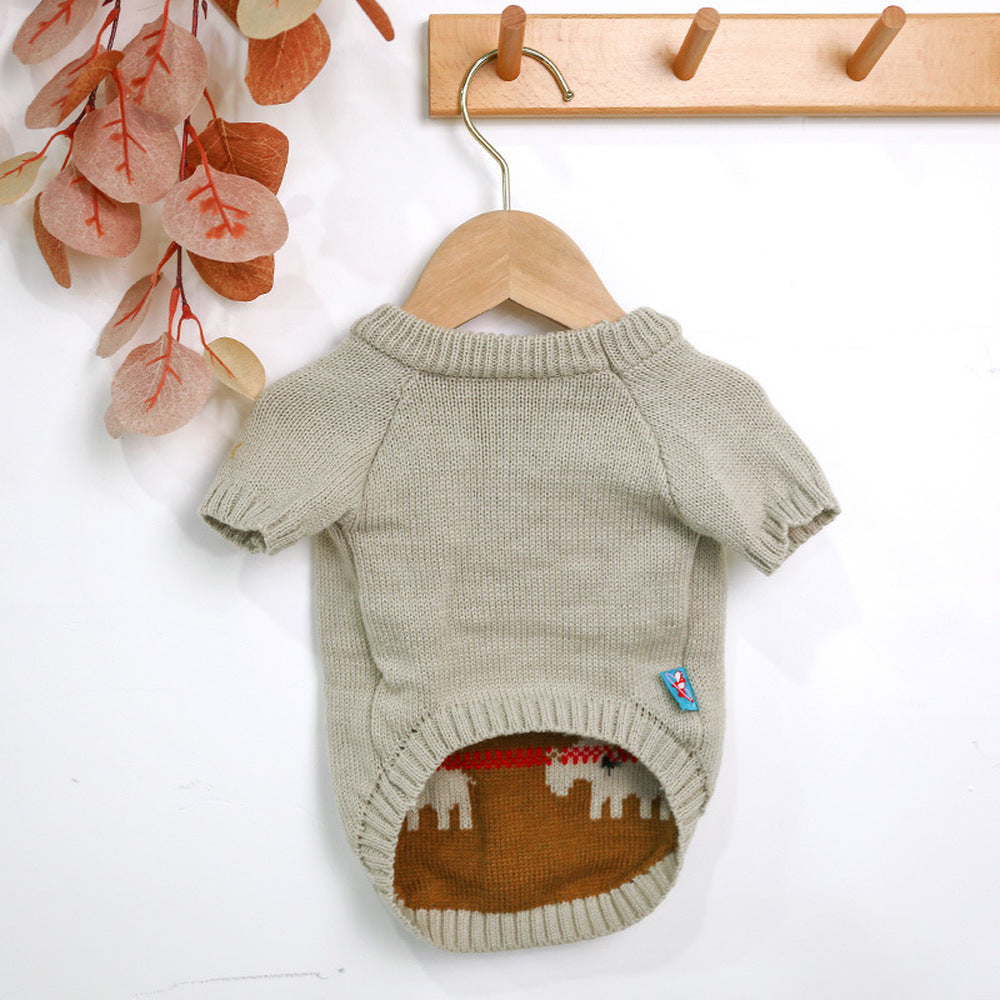 Pet Christmas Moose Sweater