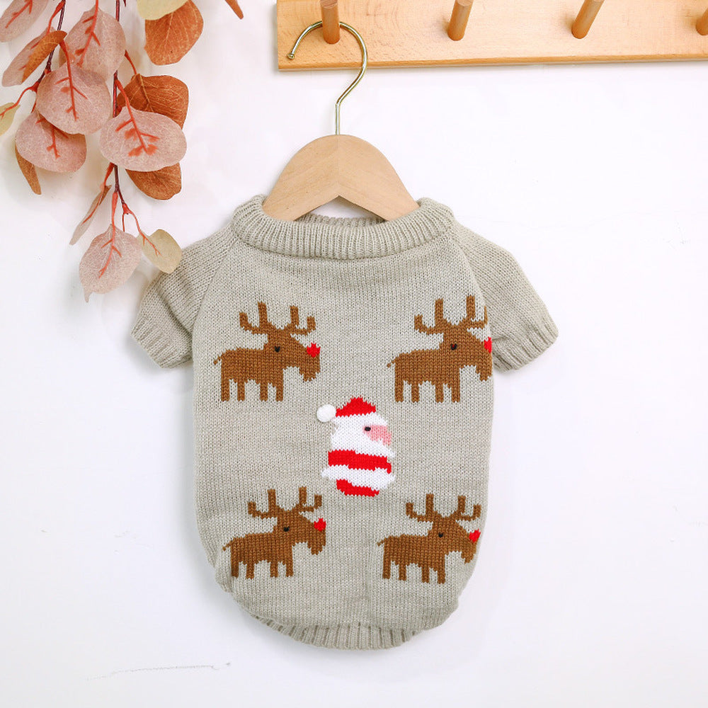 Pet Christmas Moose Sweater