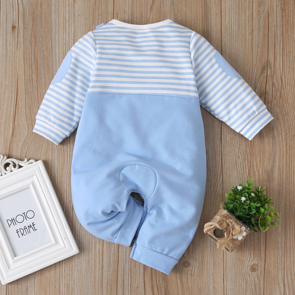 New Newborn Baby Clothes Boys Girls Striped Cotton Rabbit Long Sleeve Spring Fall Rompers Kids Jumpsuit Playsuit Outfits 0-24M