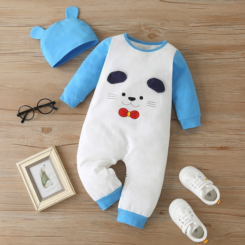 New Newborn Baby Clothes Boys Girls Striped Cotton Rabbit Long Sleeve Spring Fall Rompers Kids Jumpsuit Playsuit Outfits 0-24M