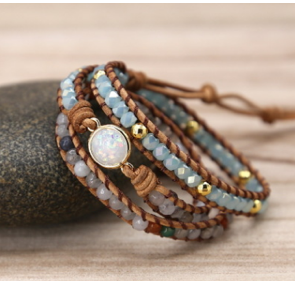 Natural Stone & Cord Bracelet