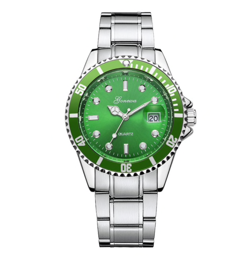 Colored Display Steel Watch