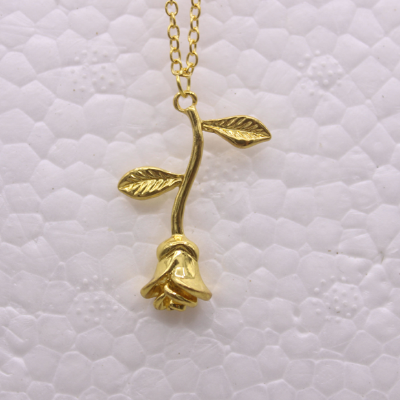 Gold Plated Rose Necklace
