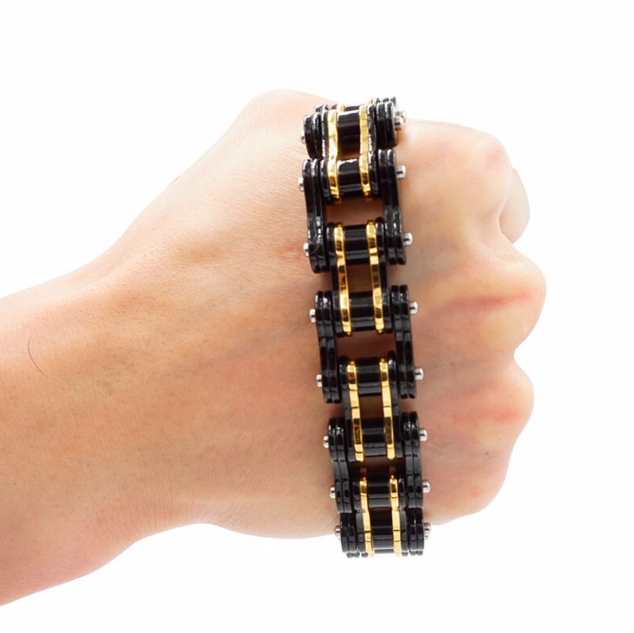 Chain Gold Black Bracelet