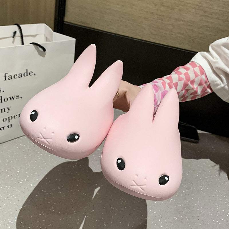 Easter Gift Bunny Shoes Women Lovely Rabit Sandals Light Weight Summer Platform Clogs Outdoor Slippers Soft Girl Slide Anti-slip
