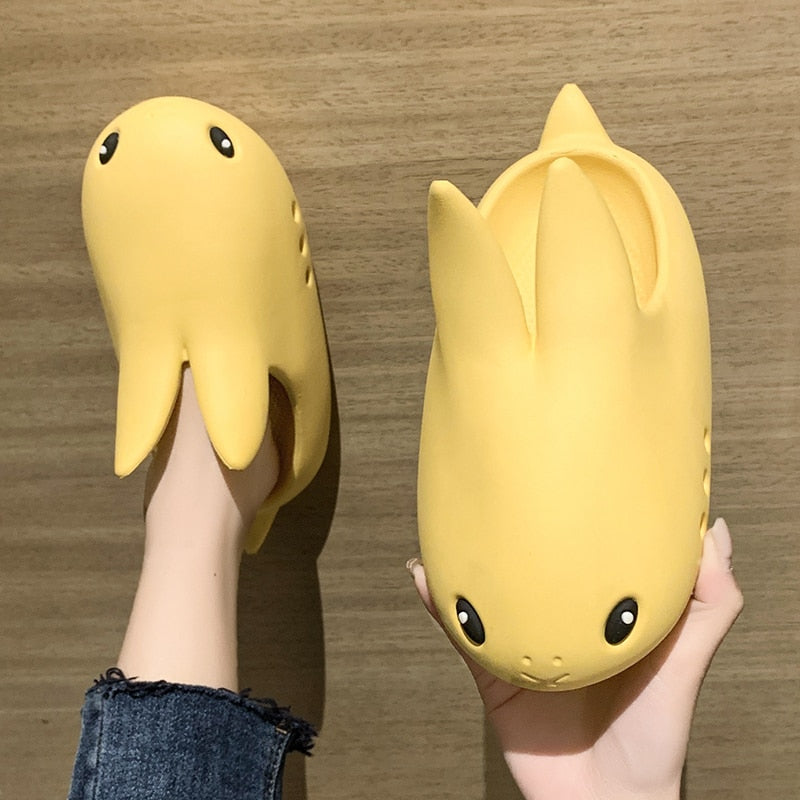 Easter Gift Bunny Shoes Women Lovely Rabit Sandals Light Weight Summer Platform Clogs Outdoor Slippers Soft Girl Slide Anti-slip