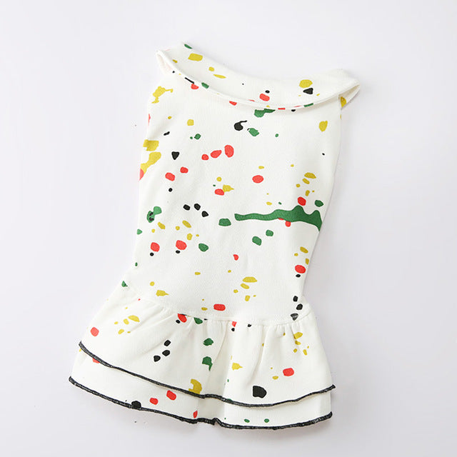 Spring & Autumn Pet Graffiti Dress