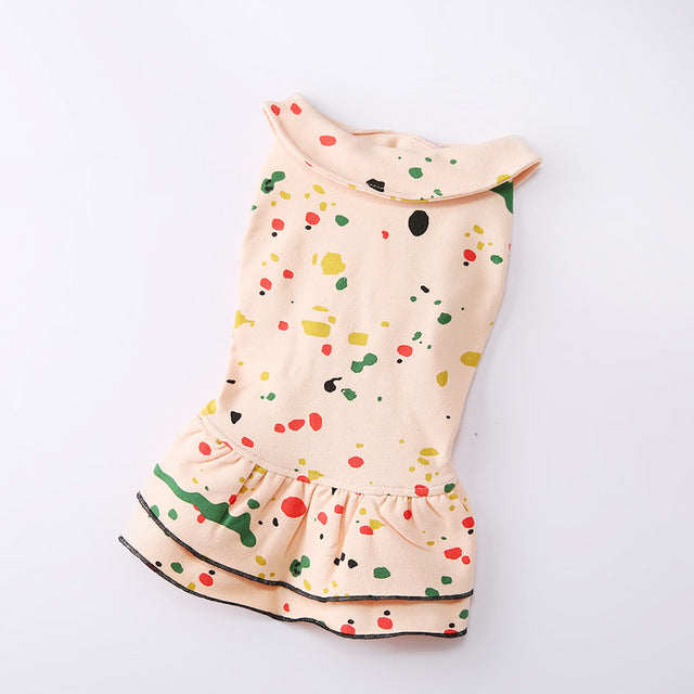 Spring & Autumn Pet Graffiti Dress