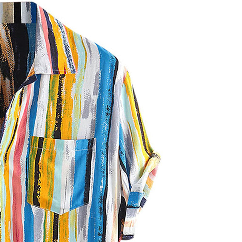 Stylish printed shirt for men short front and long back casual top