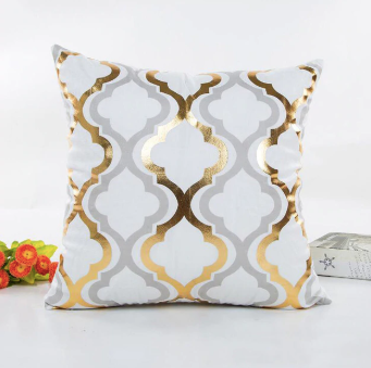 Gold Decoration Cushion Cover