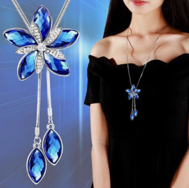 Crystal Flower Necklace