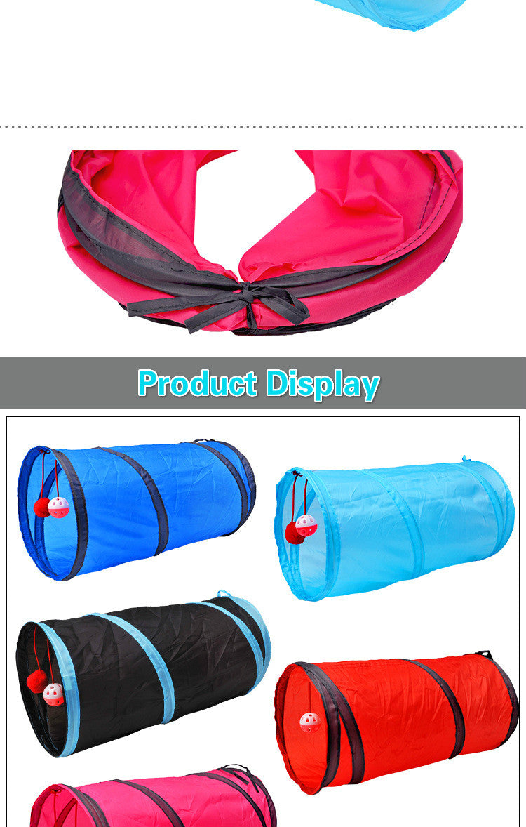 Cat Tunnel 2 Holes Play Tubes Balls - ChoiceBird