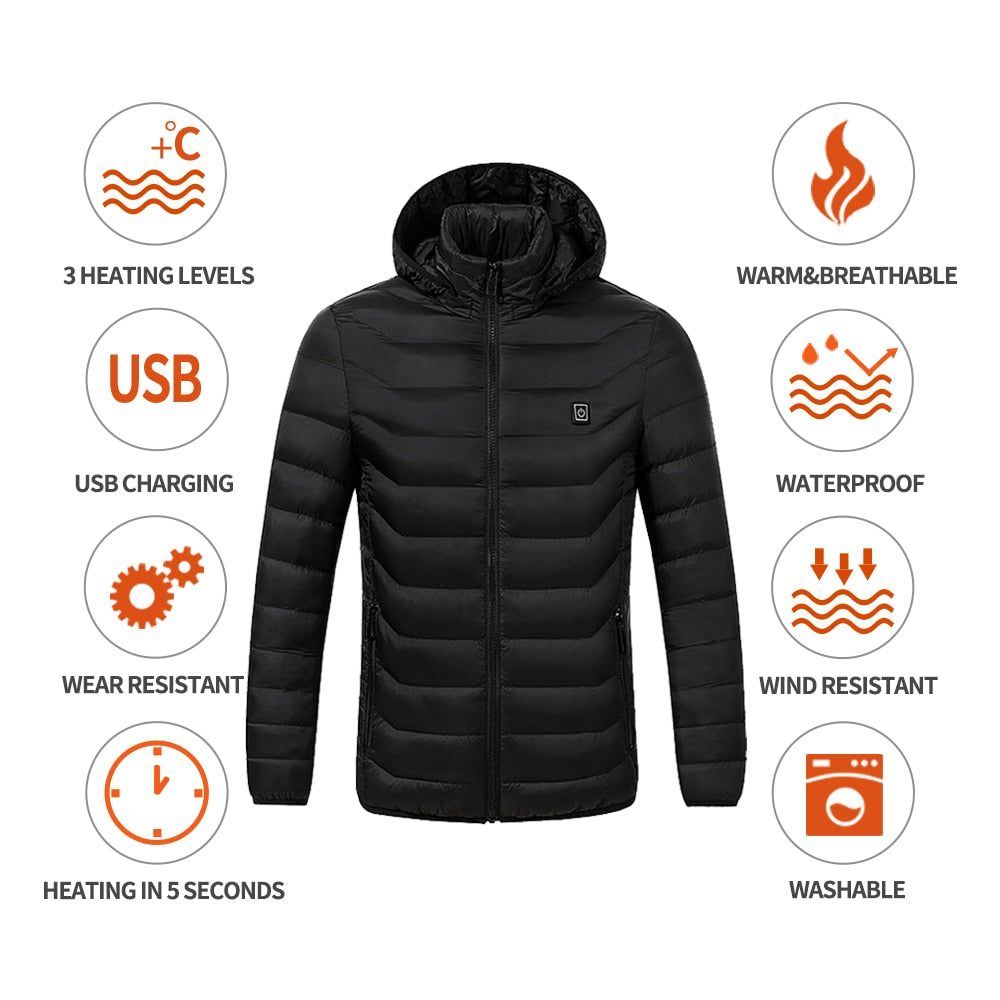 USB Outdoor Winter Heated Jacket - ChoiceBird