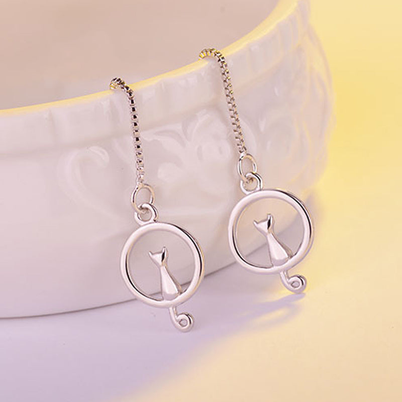Cat on Moon Earrings{VIP Gift}
