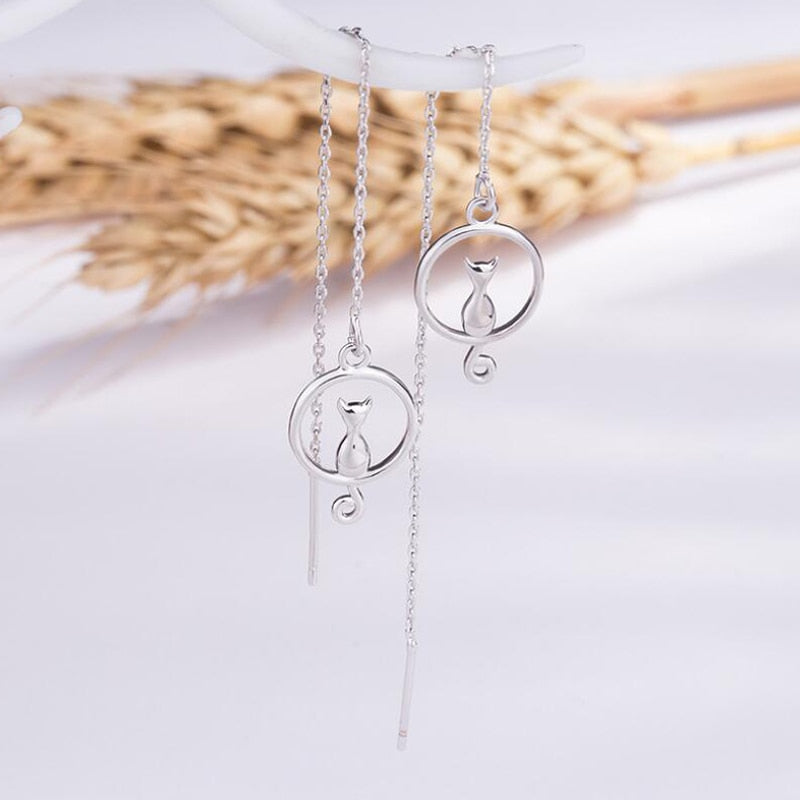 Cat on Moon Earrings{VIP Gift}