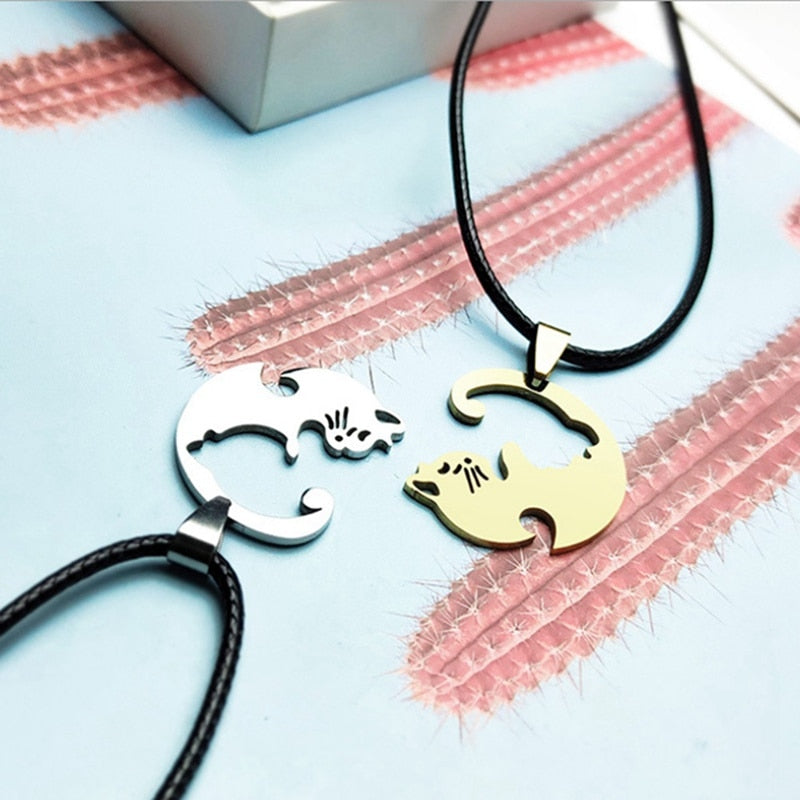Cat Couple Necklace{Vip Gift}