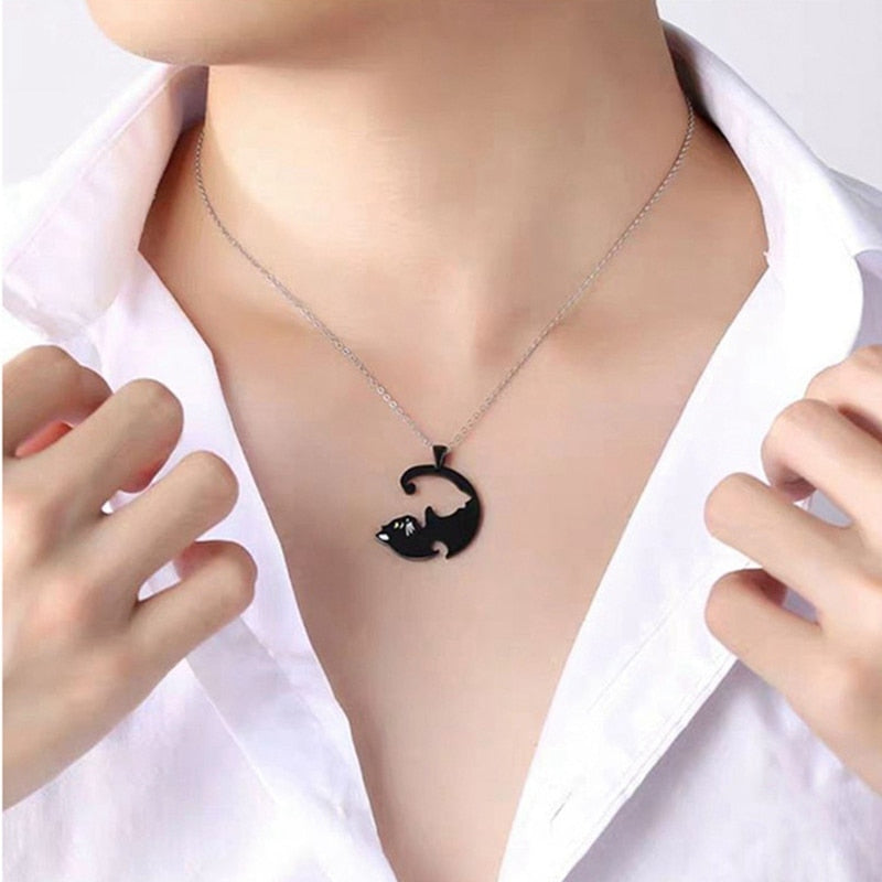 Cat Couple Necklace