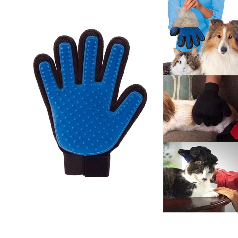 Grooming Shedding Brush Silicone Pet Hair Removal Bath Cleaner - ChoiceBird