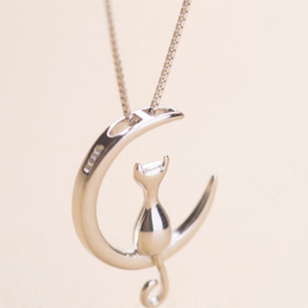 Cat Moon Pendant - ChoiceBird
