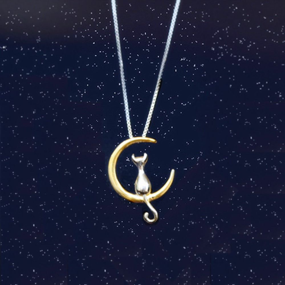 Cat Moon Pendant - ChoiceBird