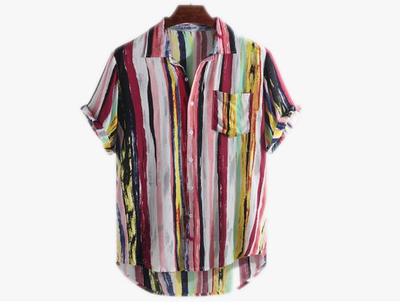 Stylish printed shirt for men short front and long back casual top