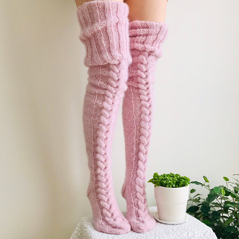 Warm Thigh High Socks For Ladies