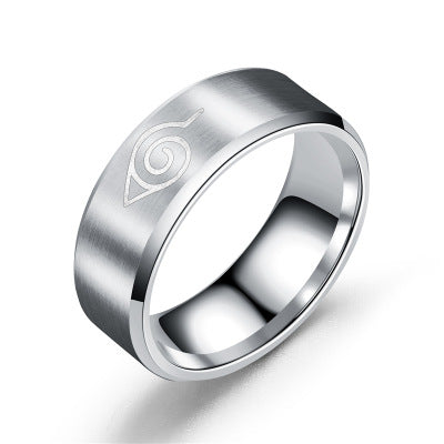 Titanium Naruto Man's Ring