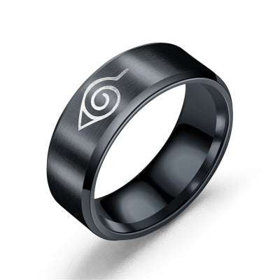 Titanium Naruto Man's Ring