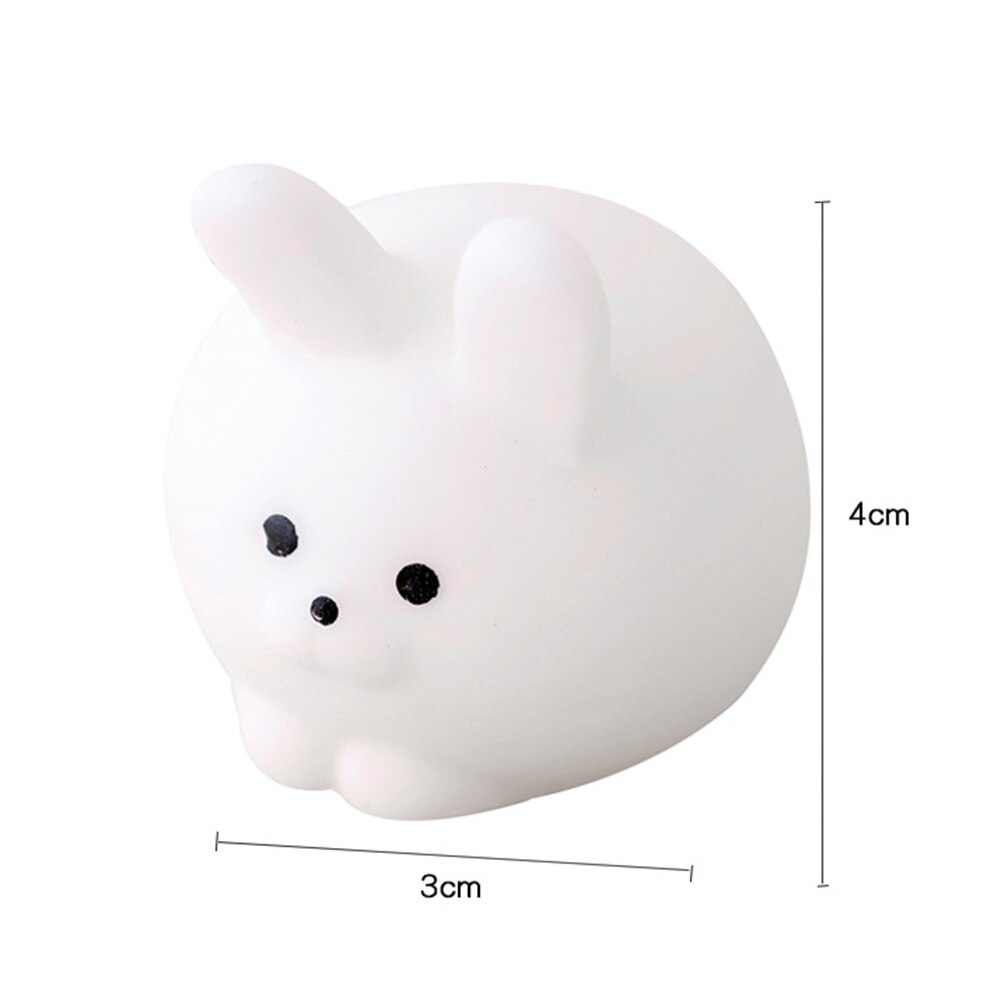 1pc Cute Bunny Rabit Mochi Animals Mini Squeeze Decompression Toy Stress Relief Healing Sensory Fidget Toys for Adults Kids Gift