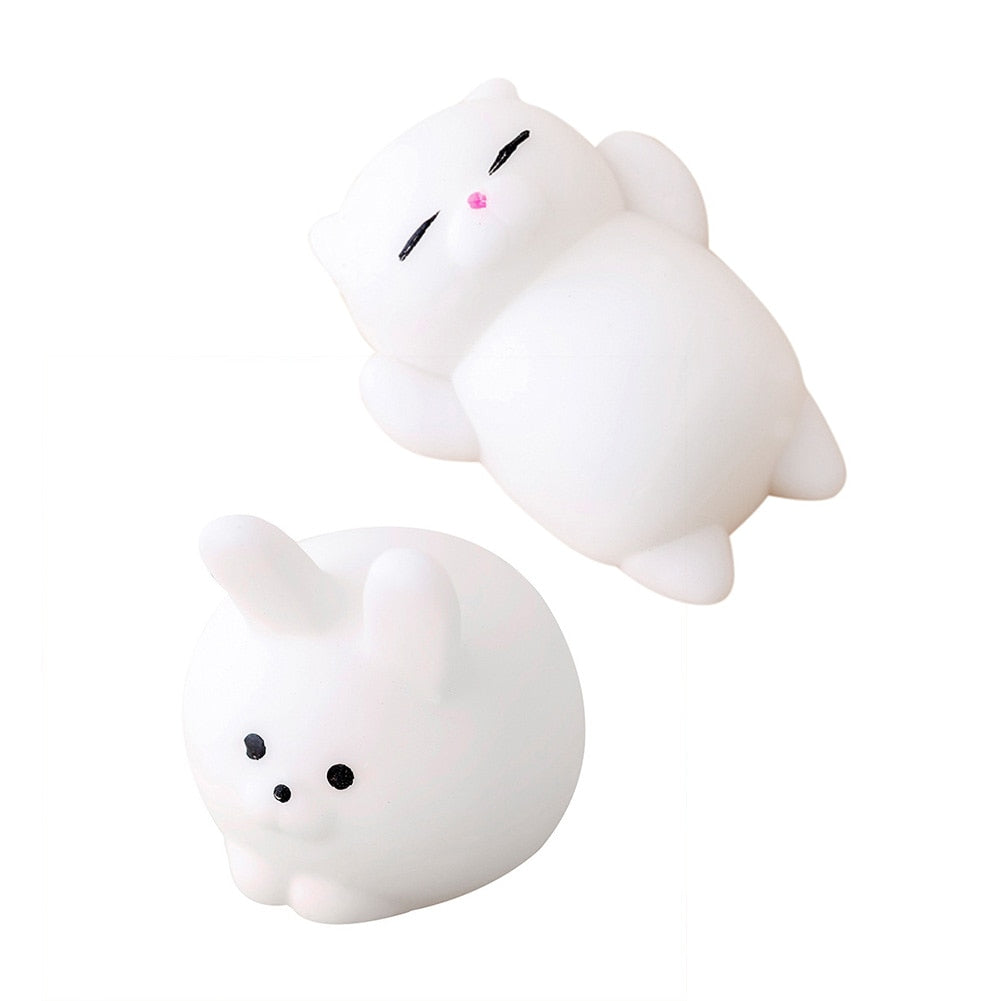 1pc Cute Bunny Rabit Mochi Animals Mini Squeeze Decompression Toy Stress Relief Healing Sensory Fidget Toys for Adults Kids Gift