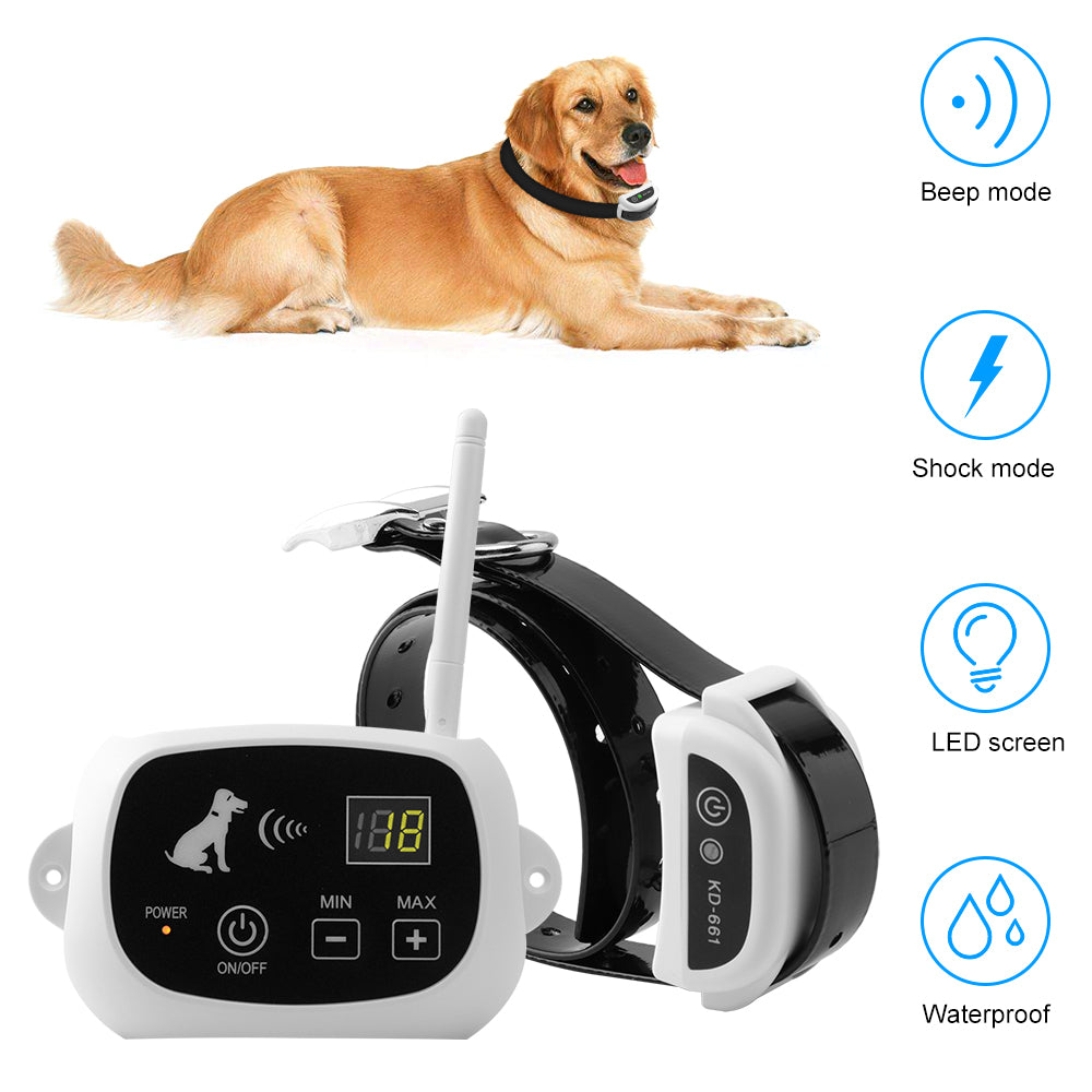 Wireless Waterproof Remote Electronic Fencing Dog Training Collar
