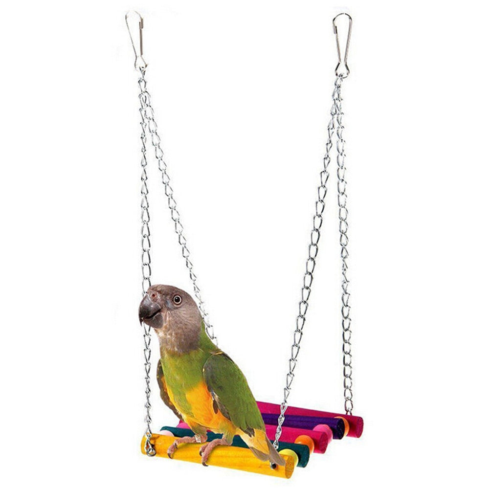 Parrot Parakeet Budgie Cockatiel Cage Bird Toys Hanging Toy Brinquedo Hammock Swing Toy