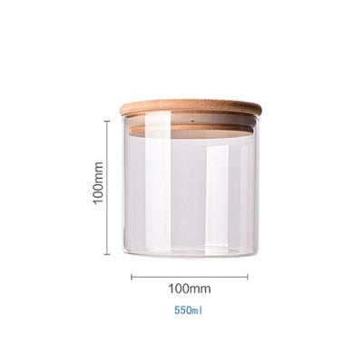 High Borosilicate Bamboo Covered Food Container