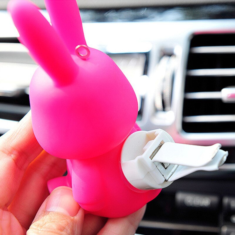 Baby Rabbits Cute Car Accessories Interior Woman Burst Eye Rabbit Doll Car Air-conditioning Outlet Perfume Clip Auto Ornament Gift