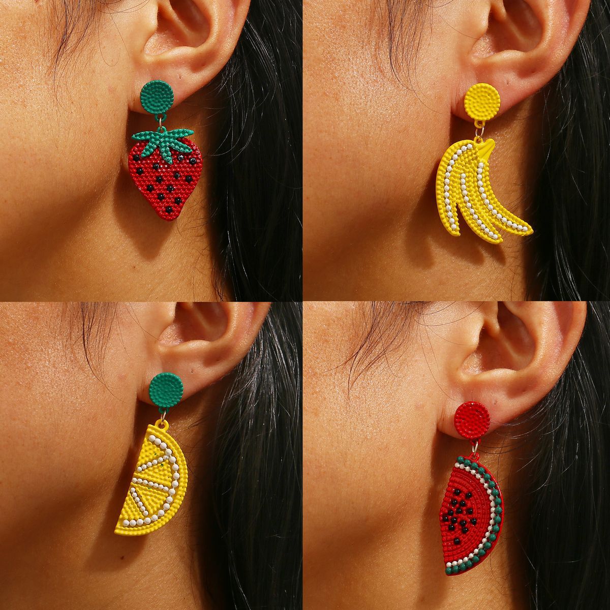 Cartoon Fruit Earrings