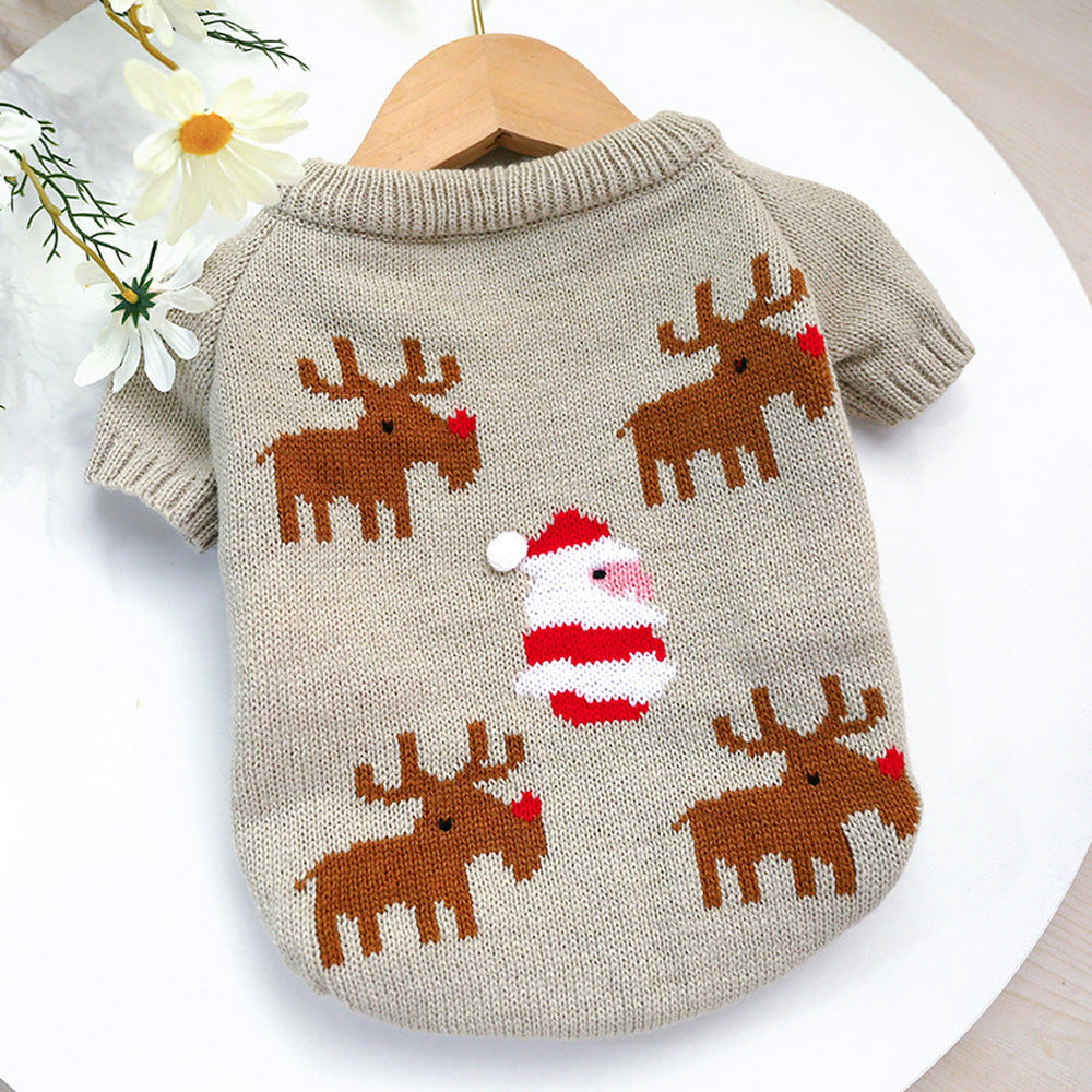 Pet Christmas Moose Sweater